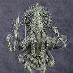 Vintage Balinese Bronze Durga-Kali with Lion | 18.5" Lost Wax Art | Sacred Lion Mount Masterpiece | Divine Temple Beauty | Jaipurio